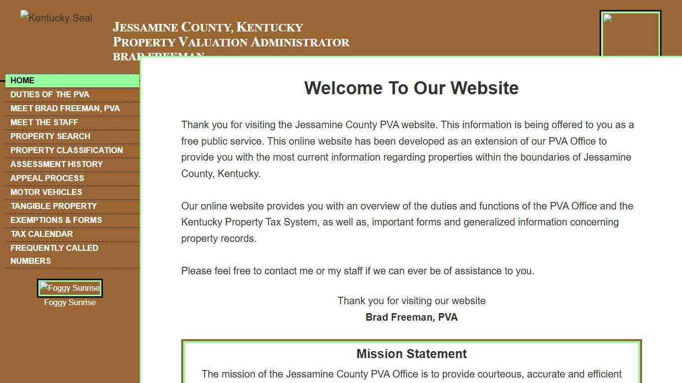 Jessamine County, Kentucky Property Valuation Administrator Brad Freeman
